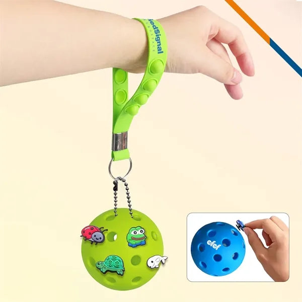Joyvi Pickleball Custom Decorative Charms Keychain