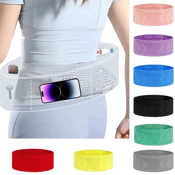Unisex Ultra Thin Adjustable Waist Pack for Running Gym