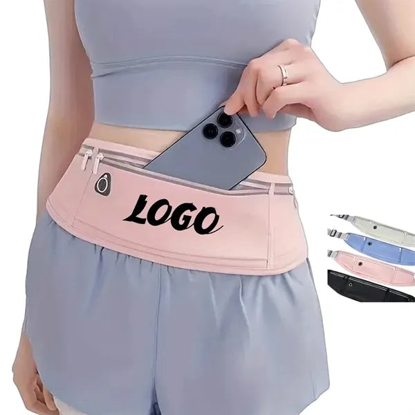 Unisex Ultra Thin Adjustable Waist Pack for Running Gym