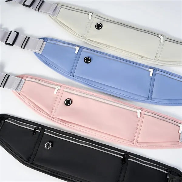 Unisex Ultra Thin Adjustable Waist Pack for Running Gym