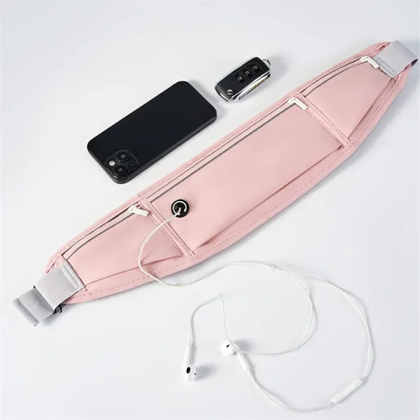 Unisex Ultra Thin Adjustable Waist Pack for Running Gym