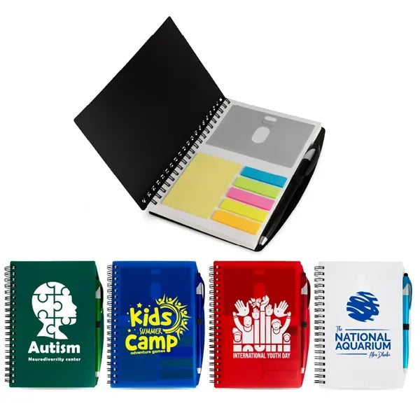 SpiralScript 5.5 x 7 Plastic Spiral Journal with Pen