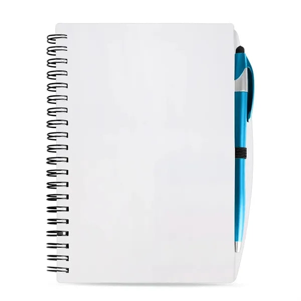 SpiralScript 5.5 x 7 Plastic Spiral Journal with Pen