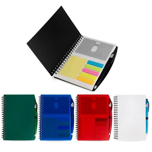 SpiralScript 5.5 x 7 Plastic Spiral Journal with Pen