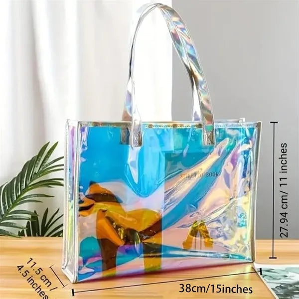 Holographic PVC Transparent Tote Bag for Women