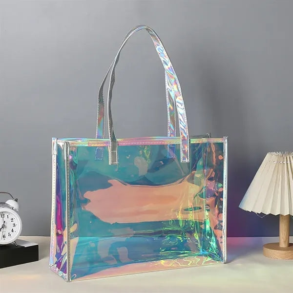 Holographic PVC Transparent Tote Bag for Women