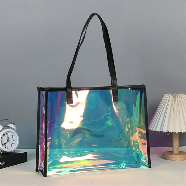 Holographic PVC Transparent Tote Bag for Women