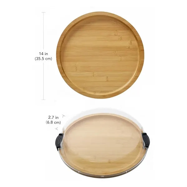 Bamboo Cheese Board with Lid Cover