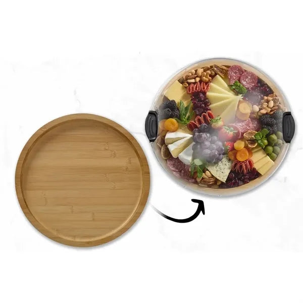 Bamboo Cheese Board with Lid Cover