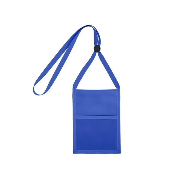 Double Window Pouch Wallet With Lanyard W/Back Zipper And Ph