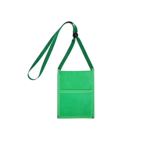 Double Window Pouch Wallet With Lanyard W/Back Zipper And Ph