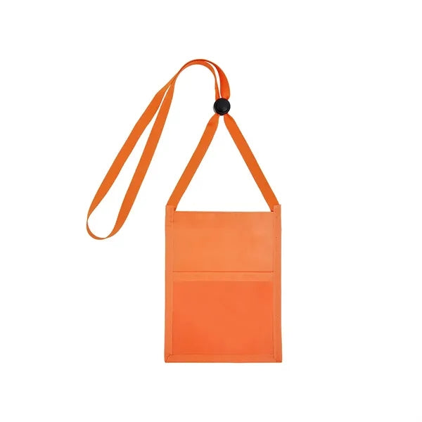 Double Window Pouch Wallet With Lanyard W/Back Zipper And Ph