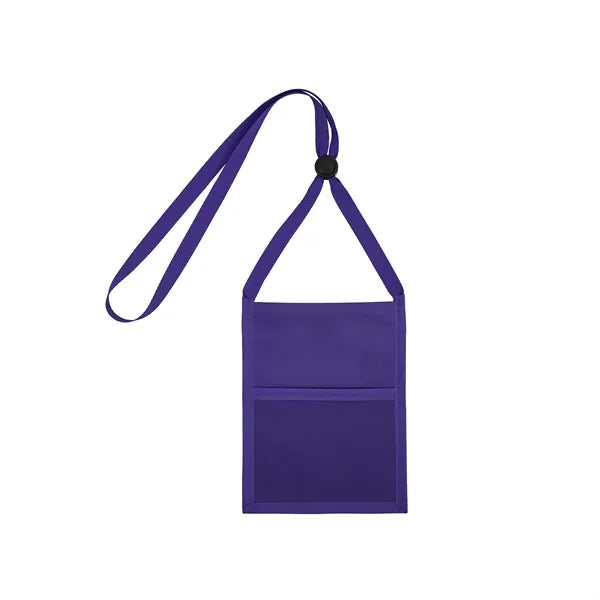Double Window Pouch Wallet With Lanyard W/Back Zipper And Ph