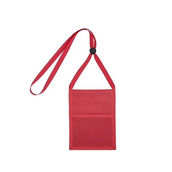 Double Window Pouch Wallet With Lanyard W/Back Zipper And Ph