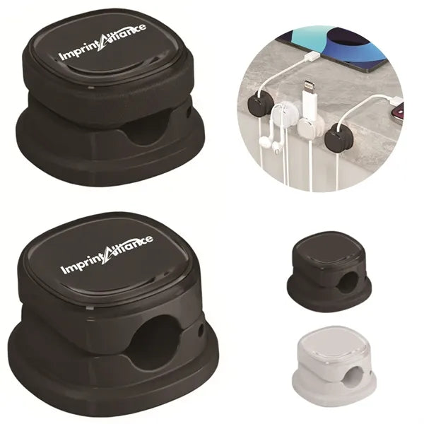 Magnetic Desktop Cable Organizer Clip with Spring Hinge