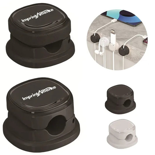 Magnetic Desktop Cable Organizer Clip with Spring Hinge