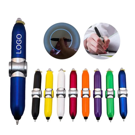 LED Fidget Spinner Pen with Touch Stylus