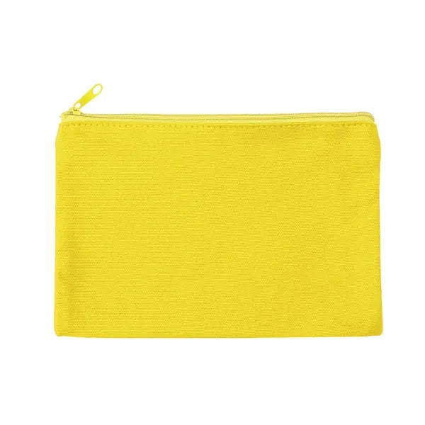 9" x 6" Solid Cotton Canvas Multi-Purpose Zip Pouch