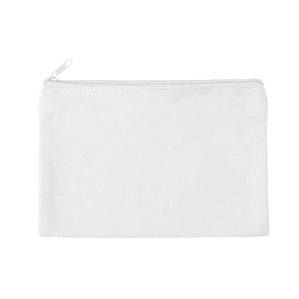 9" x 6" Solid Cotton Canvas Multi-Purpose Zip Pouch