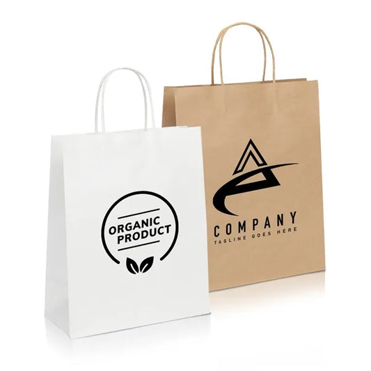 Kraft Paper Shopper Bag with Twisted Handles