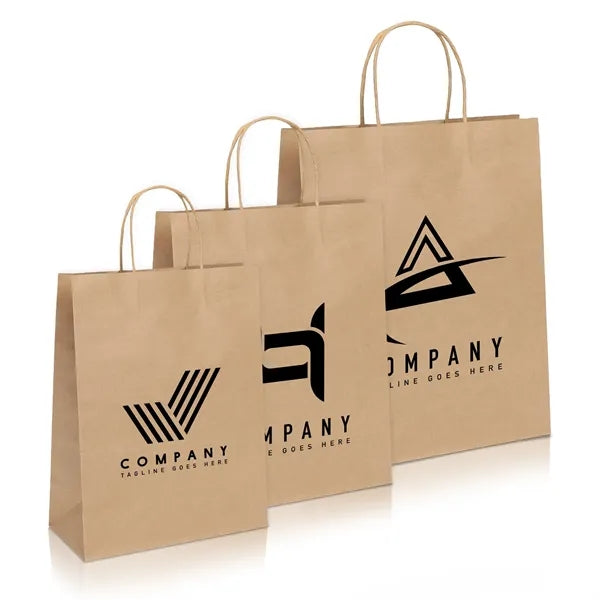 Kraft Paper Shopper Bag with Twisted Handles