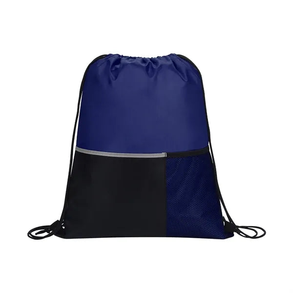 Dual-Pocket Drawstring Cinch Backpack