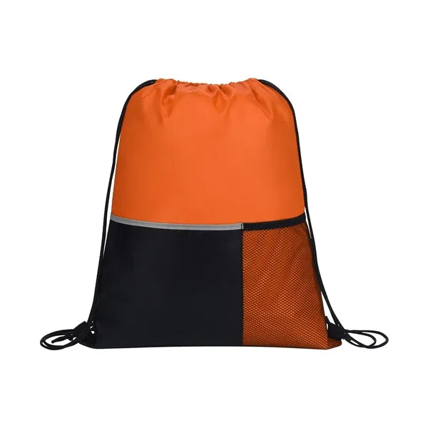 Dual-Pocket Drawstring Cinch Backpack