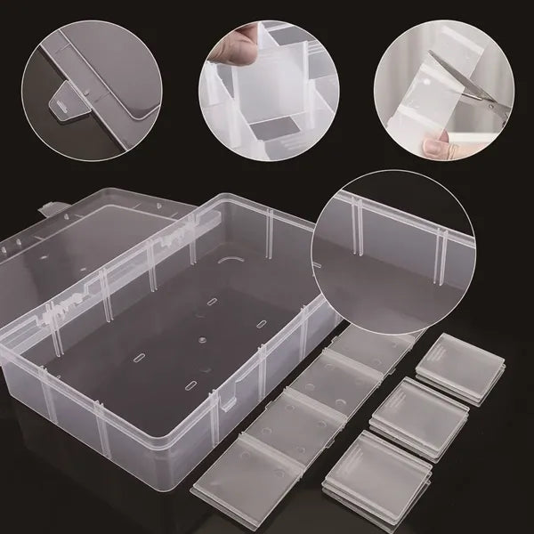 15-Grid Adjustable Compartment Plastic Storage Organizer Box