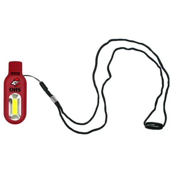 Whistle/COB Light Lanyard, Full Color Digital
