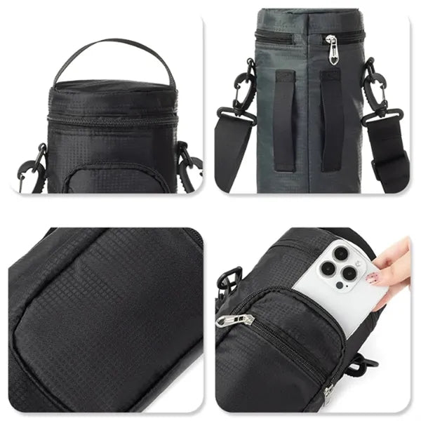1.5L Insulated Water Bottle Bag with Shoulder Strap