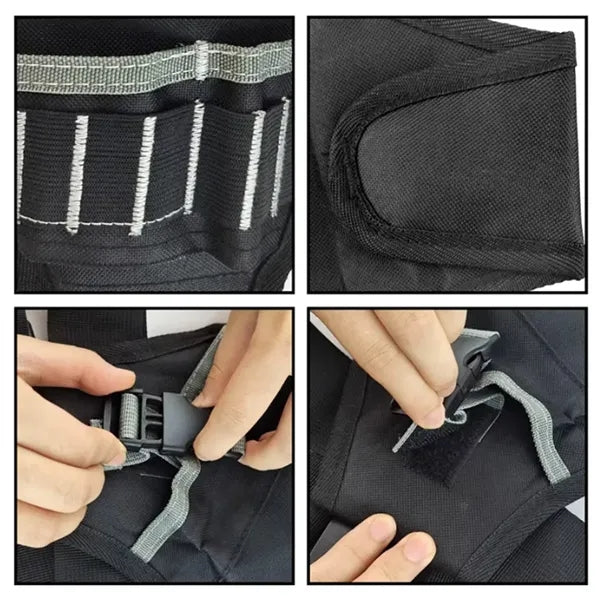 Heavy-Duty Oxford Cloth Electrician Tool Pouch w/ Belt Loop