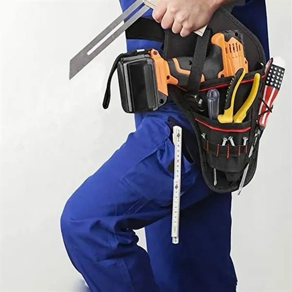 Heavy-Duty Oxford Cloth Electrician Tool Pouch w/ Belt Loop
