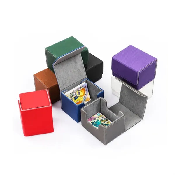 Premium PU Leather Magnetic Deck Box for Trading Cards