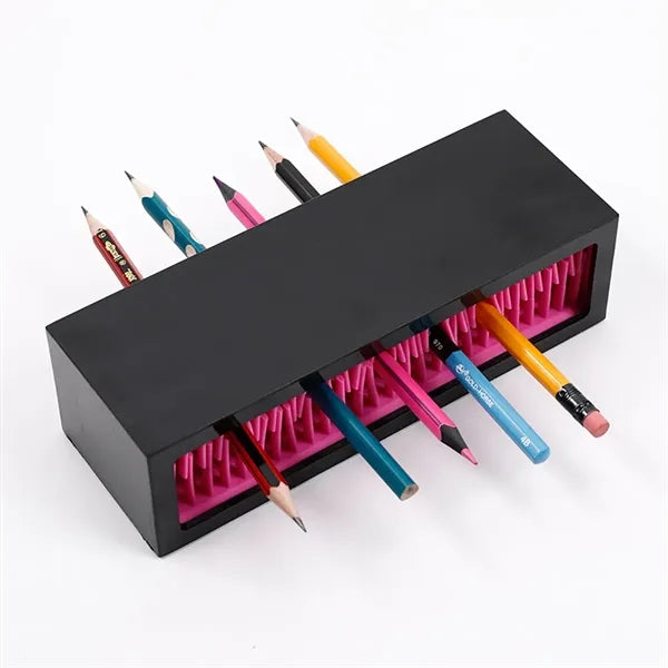 Creative ABS & TPR Silicone Bristle Desktop Organizer Holder