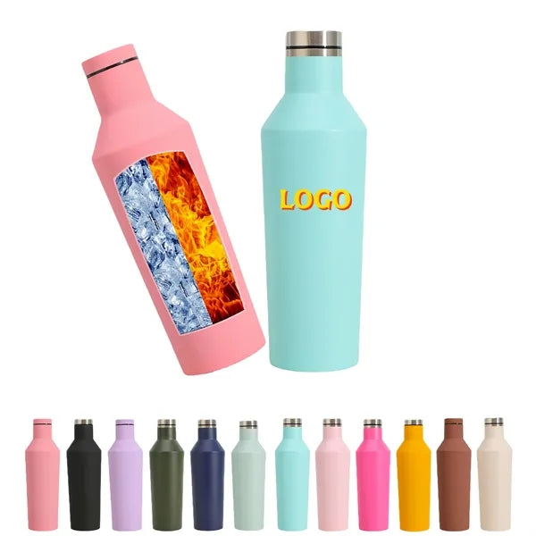 18oz Diamond-Shaped Insulated Stainless Steel Sports Bottle