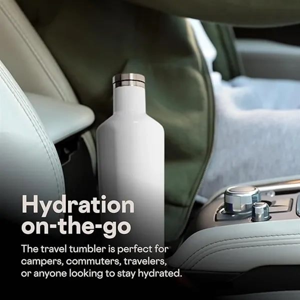 18oz Diamond-Shaped Insulated Stainless Steel Sports Bottle