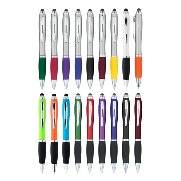 Plastic Stylus Gel Pen With Grip