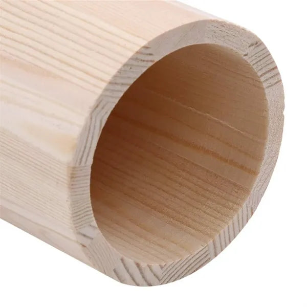 Cylindrical Solid Wood Pen Holder for Desk Organization