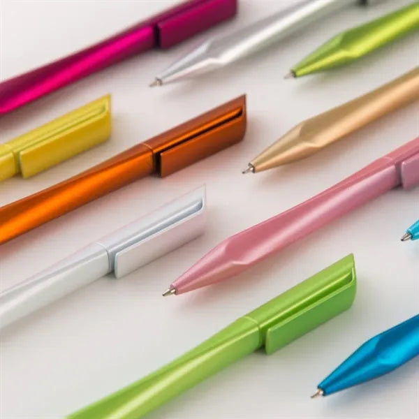 Twisted Triangular Metallic Finish Ballpoint Pen