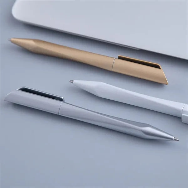 Twisted Triangular Metallic Finish Ballpoint Pen