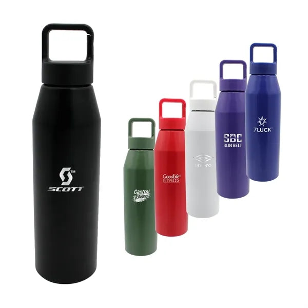 25 oz. Recycled Aluminum Bottle with Carabiner Lid, Laser En