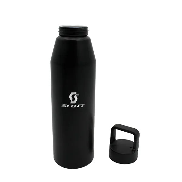 25 oz. Recycled Aluminum Bottle with Carabiner Lid, Laser En