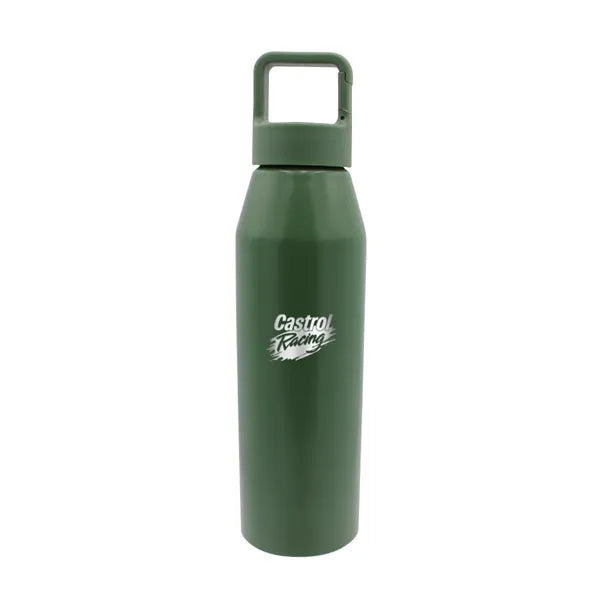 25 oz. Recycled Aluminum Bottle with Carabiner Lid, Laser En