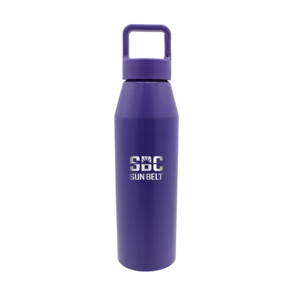 25 oz. Recycled Aluminum Bottle with Carabiner Lid, Laser En