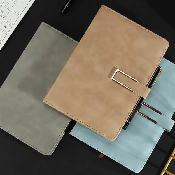 A5 Business Leather Buckle Notebook