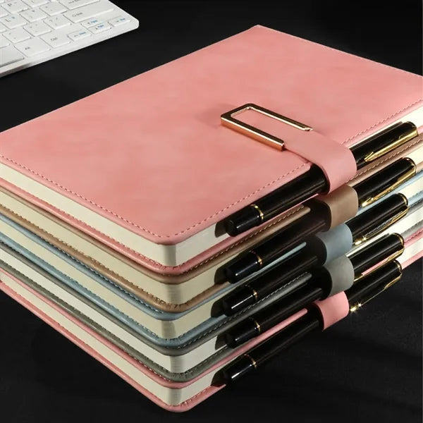 A5 Business Leather Buckle Notebook