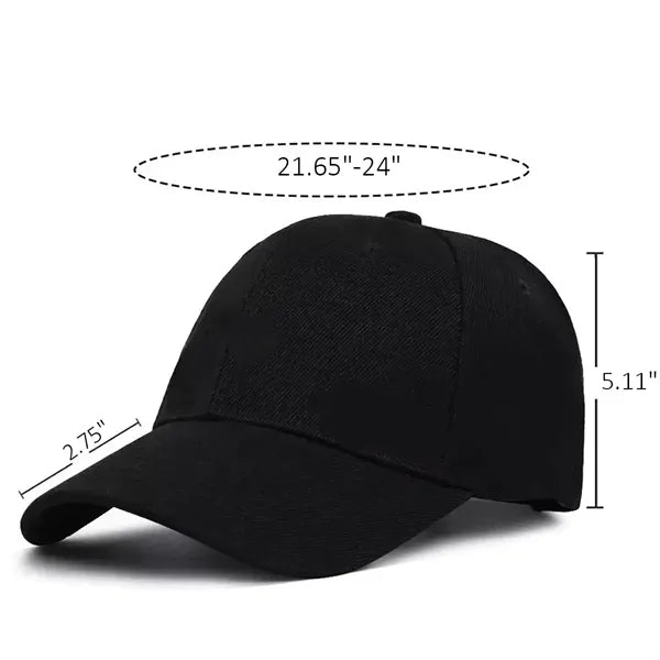 Unisex Adjustable Baseball Cap with Hard Top - Casual Outdoo