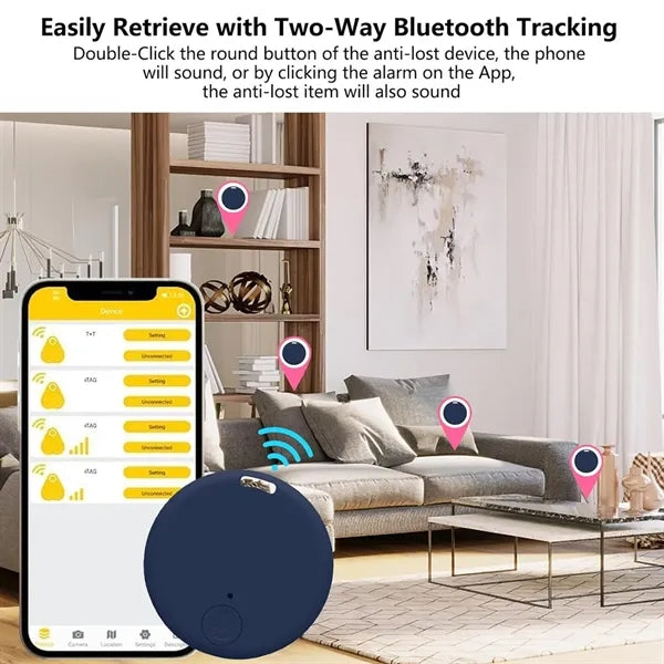Bluetooth Round Smart Tracker Anti-Lost Locator Device