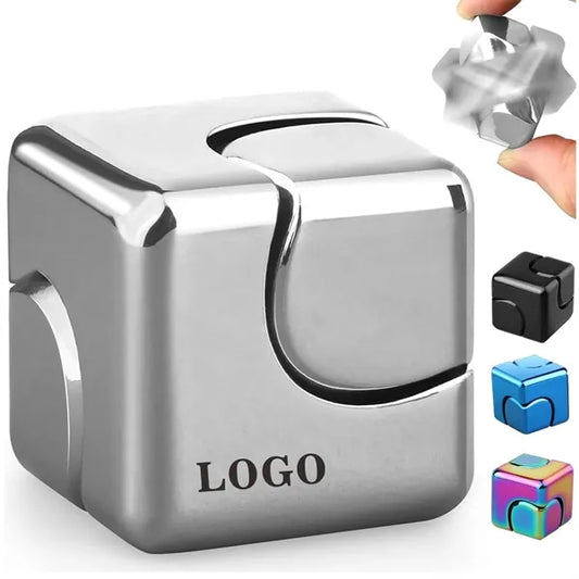 Infinity Cube Fidget Spinner 2-in-1 Metal Desk Toy EDC Tool