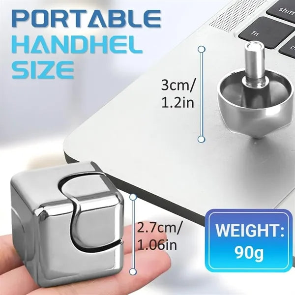 Infinity Cube Fidget Spinner 2-in-1 Metal Desk Toy EDC Tool